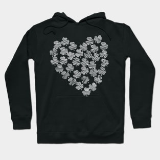 St Patricks Day Shamrock Heart Hoodie